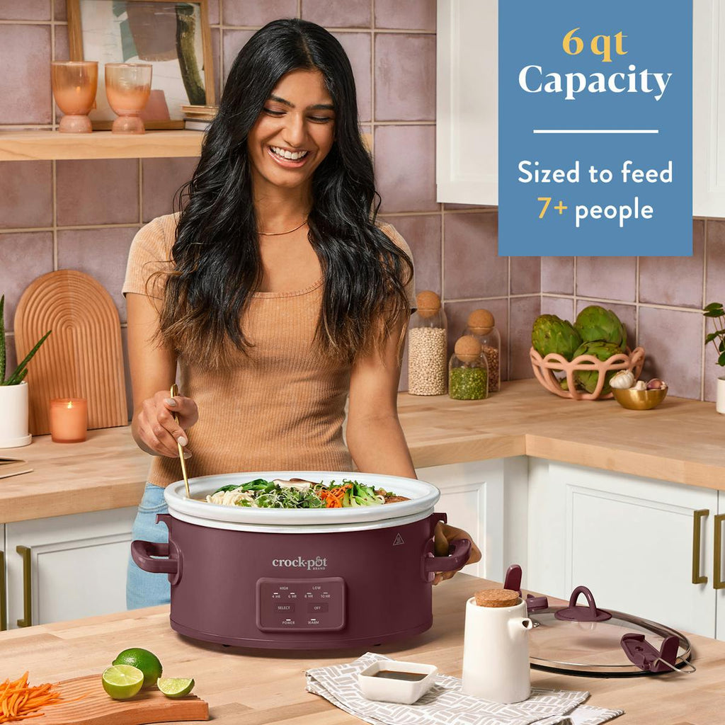 Crock-Pot 6 Qt. Cook & Carry Programmable Slow Cooker, Lambrusco — Product Information | Item Overview iZ