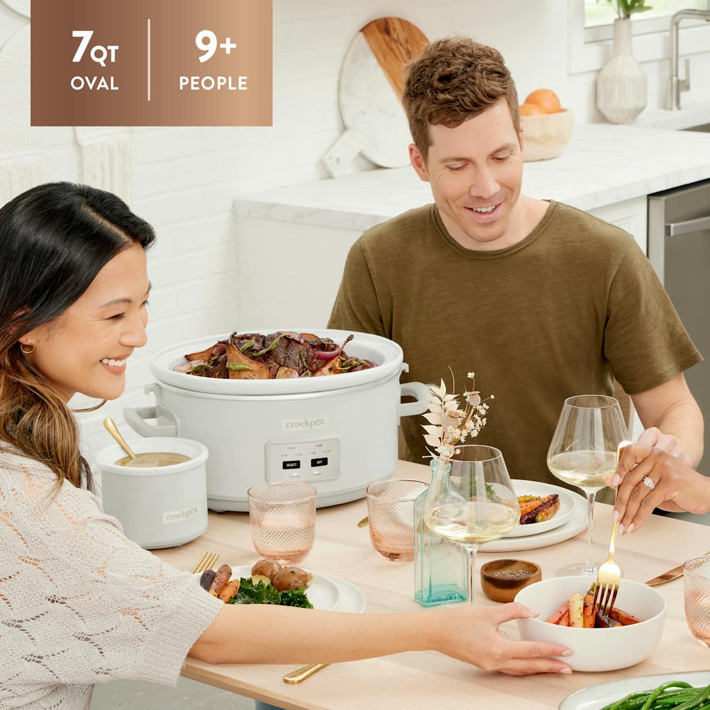 Crock-Pot 7-Quart Cook & Carry Slow Cooker, Mushroom | Item Details | Product Features Pj