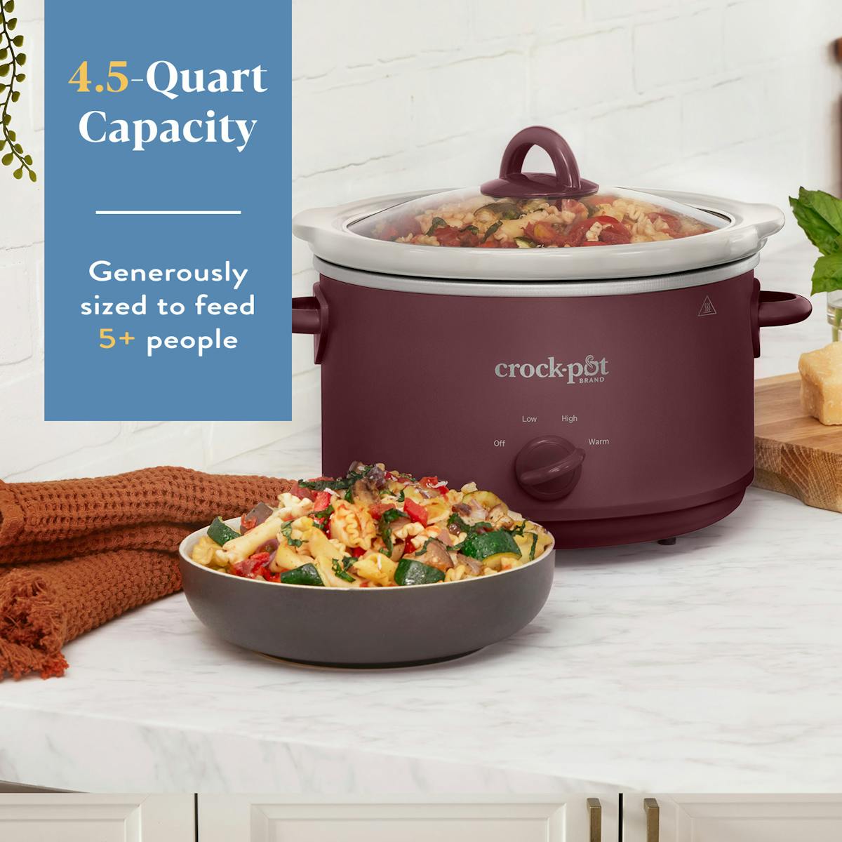 Crock-Pot Design Series 4.5 Qt. Manual Slow Cooker, Lambrusco — Product Information — Product Information h4