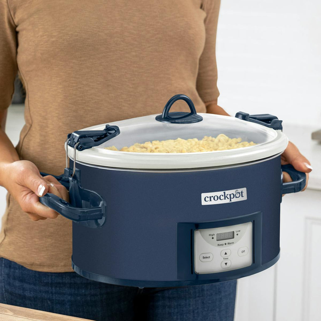 Crock-Pot Design Series 7-Quart Cook & Carry Slow Cooker, Poseidon | Programmable Slow Cooker with Locking Lid — Product Details | Product Guide mJ