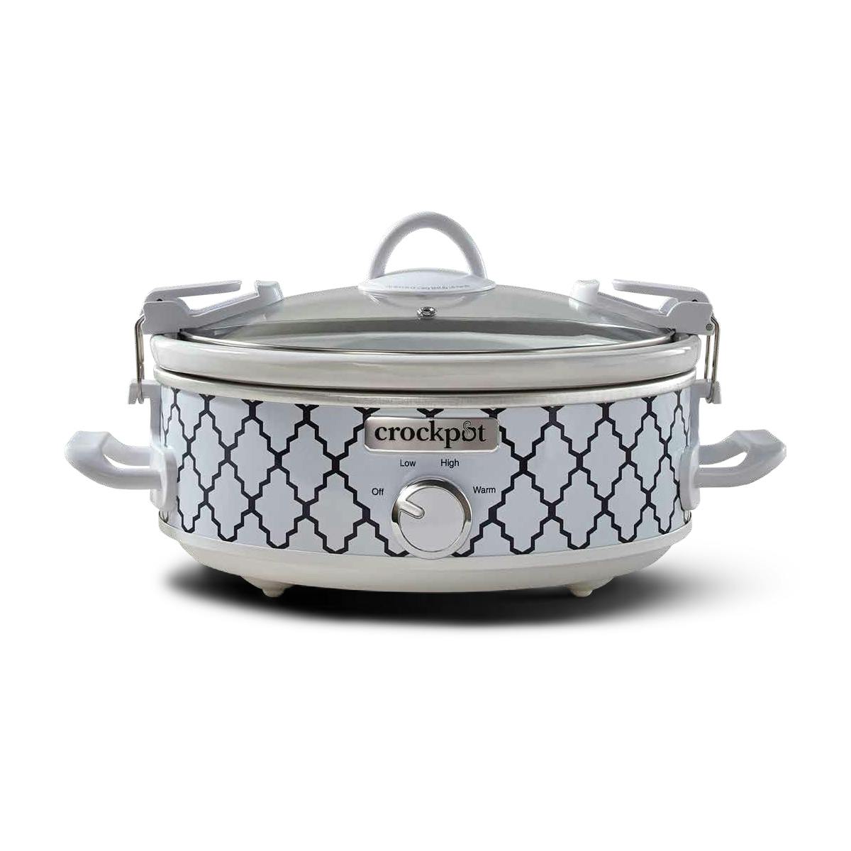 Crock-Pot Manual 2.5-Quart Casserole Crock Slow Cooker, White & Blue | Product Overview — Product Details Qd