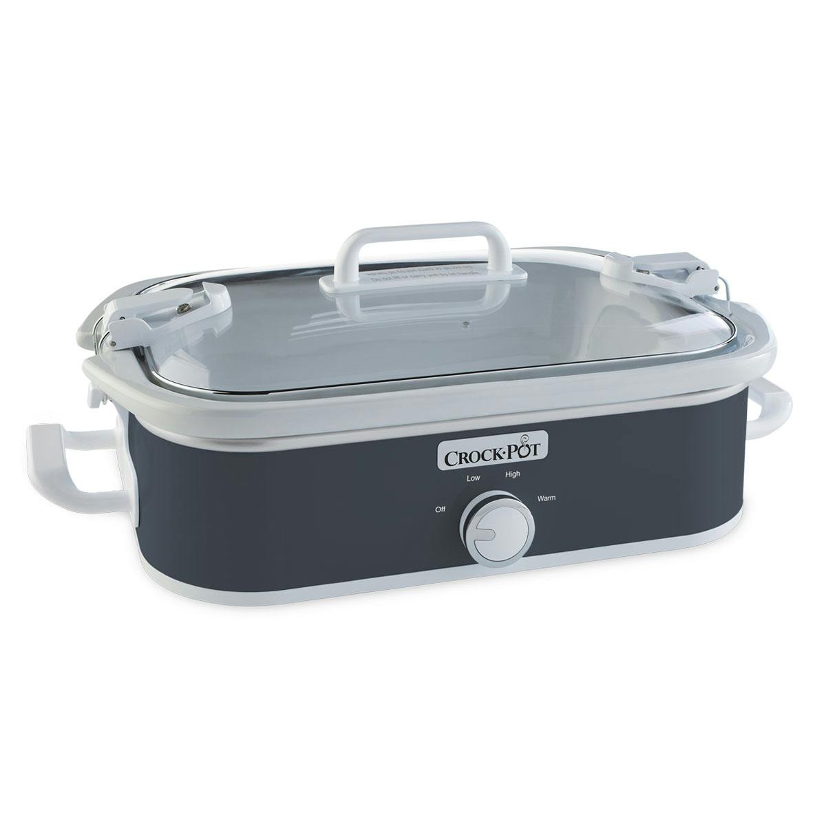 Crock-Pot Manual 3.5-Quart Casserole Crock Slow Cooker, Charcoal | Item Details — Item Information x0