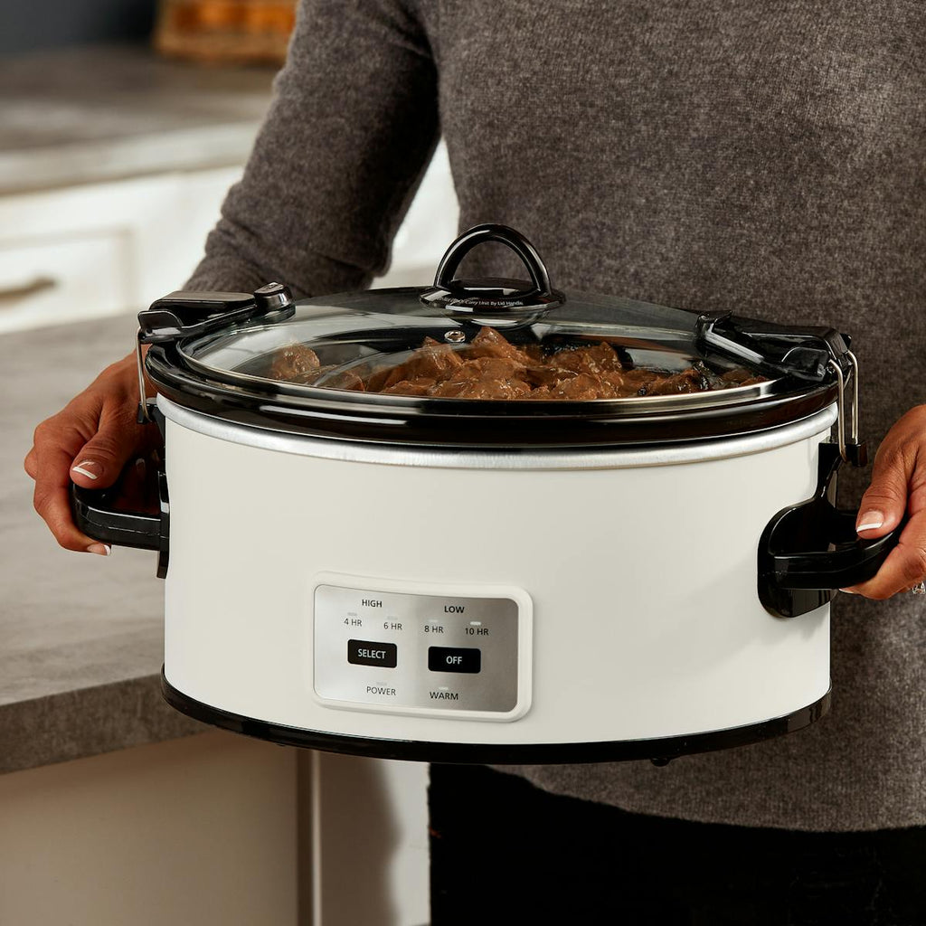 Crock-Pot Manual 6-Quart Cook & Carry Slow Cooker, Silver | Item Details | Product Features sW
