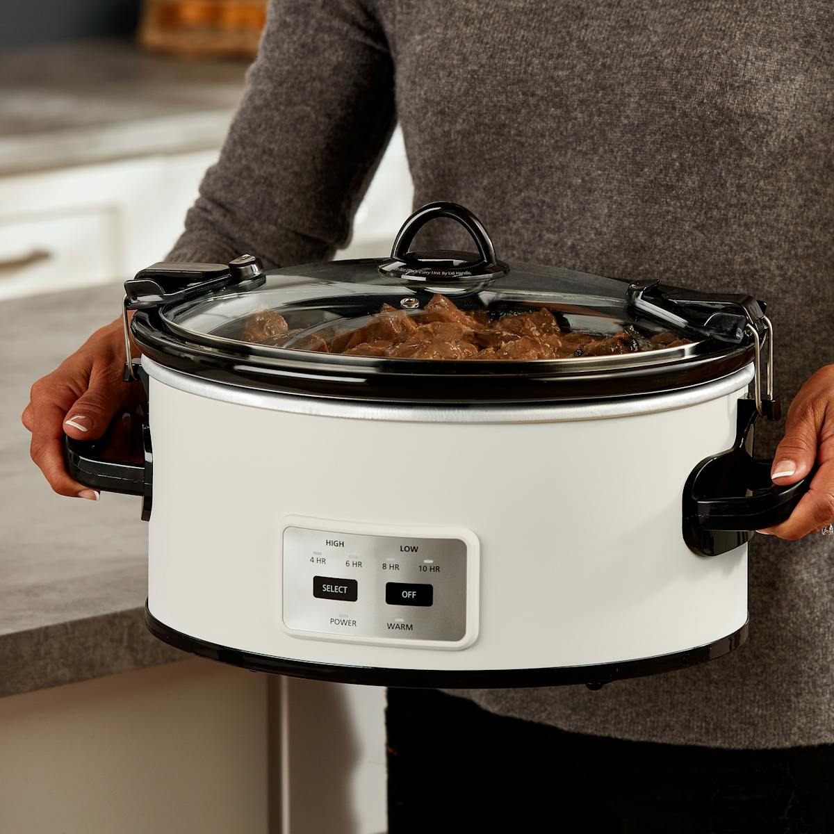 Crock-Pot Manual 6-Quart Cook & Carry Slow Cooker, Silver | Item Details | Product Features sW