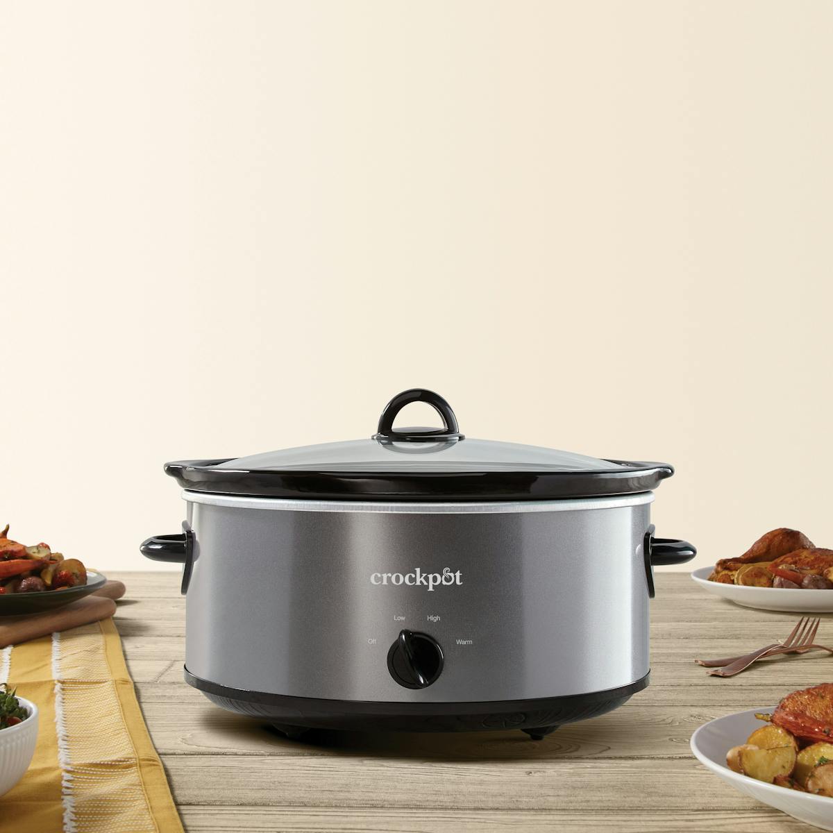 Crock-Pot Manual 7-Quart Slow Cooker, Charcoal — Product Information | Product Features hd