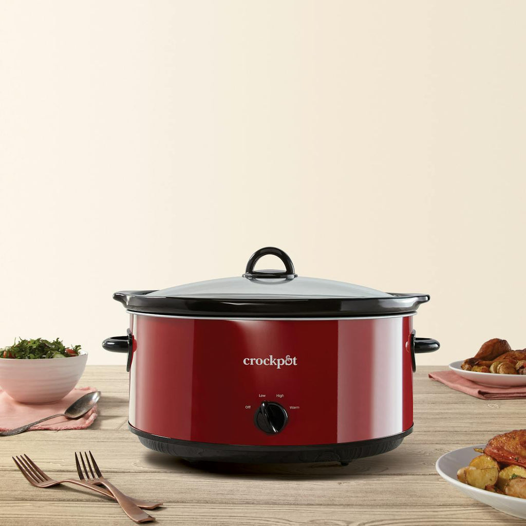 Crock-Pot Manual 8-Quart Slow Cooker, Red Polished — Product Details — Details and Specifications AW