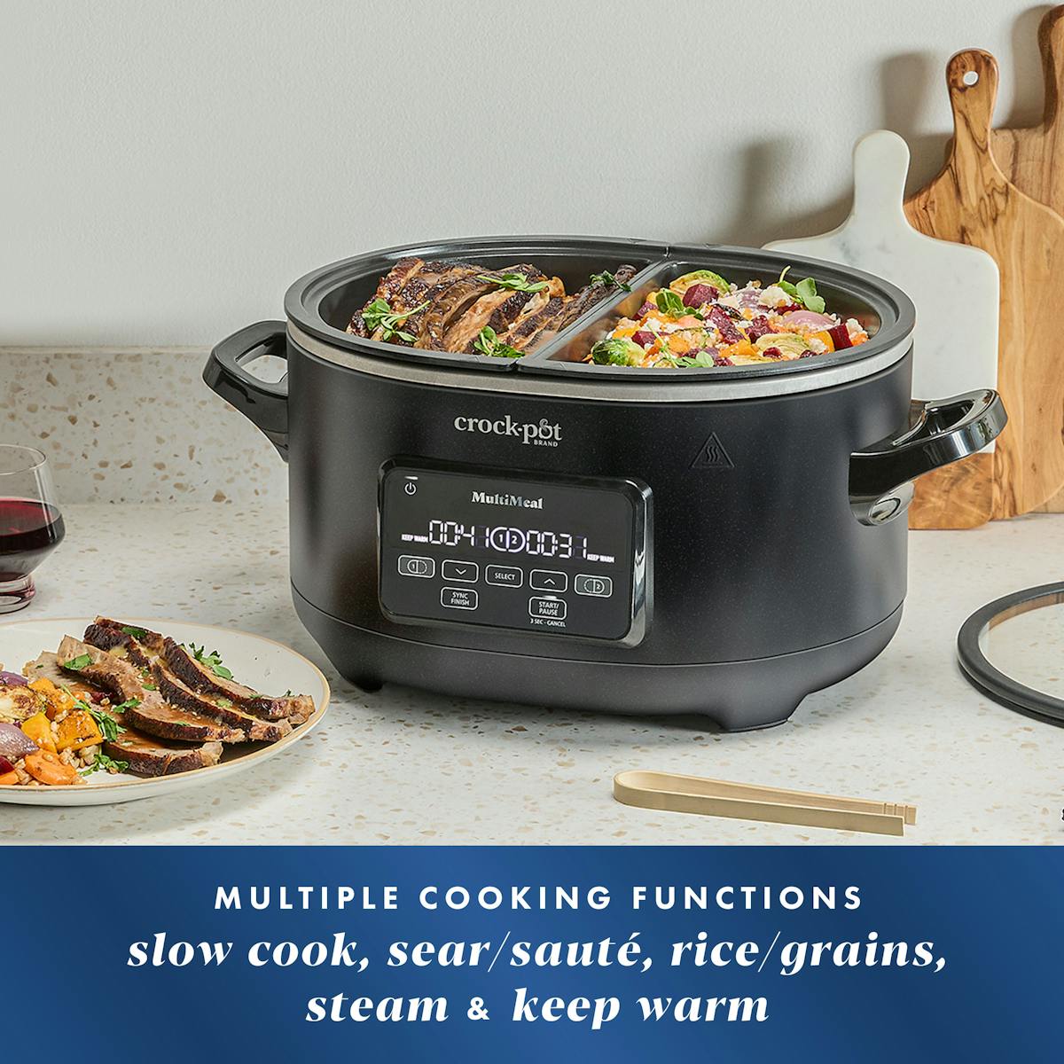 Crock-Pot MultiMeal Multicooker and Programmable Slow Cooker, Speckled Black | Product Overview | Item Overview tD