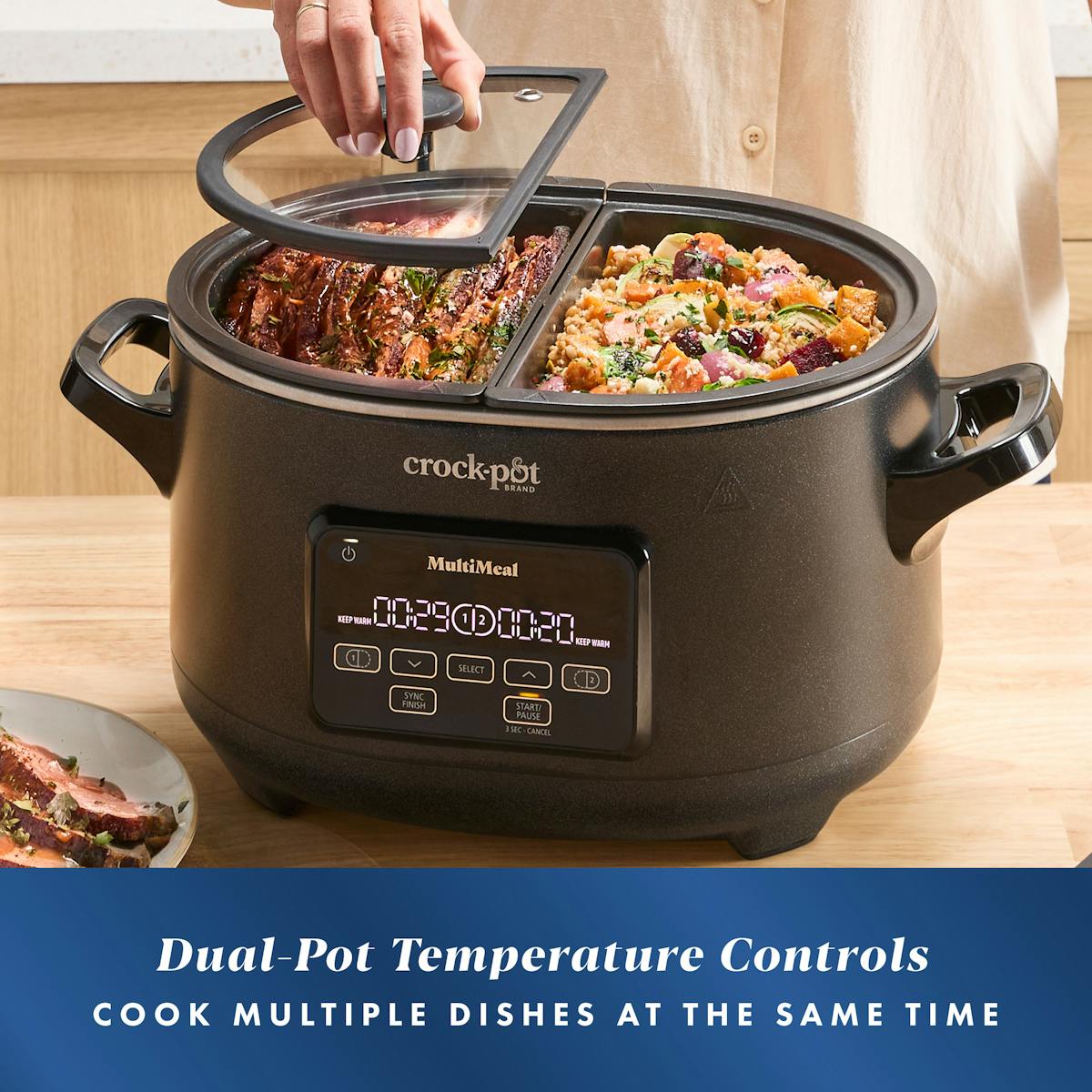 Crock-Pot MultiMeal Multicooker and Programmable Slow Cooker, Speckled Black | Product Overview | Item Overview tD