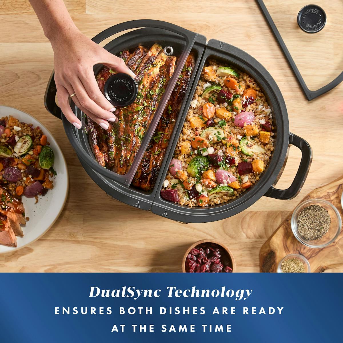 Crock-Pot MultiMeal Multicooker and Programmable Slow Cooker, Speckled Black | Product Overview | Item Overview oi