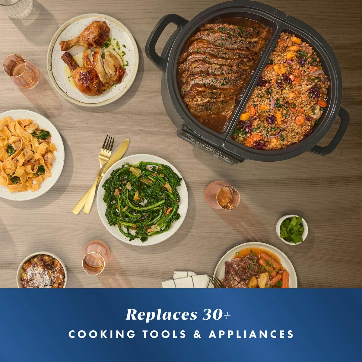 Crock-Pot MultiMeal Multicooker and Programmable Slow Cooker, Speckled Black | Product Overview | Item Overview tD