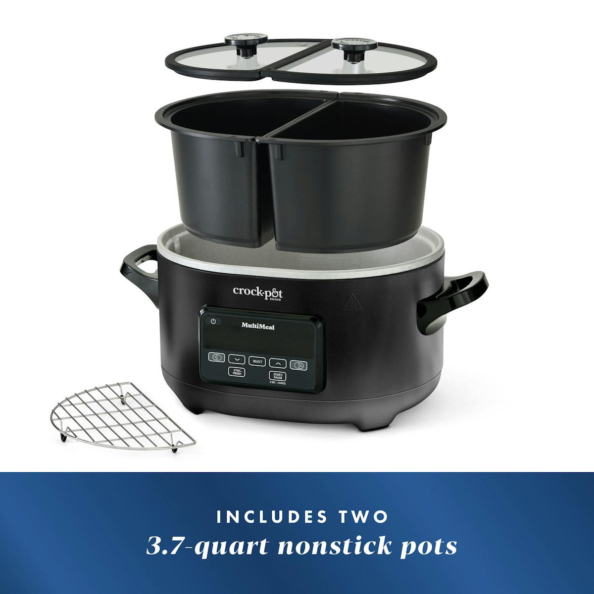 Crock-Pot MultiMeal Multicooker and Programmable Slow Cooker, Speckled Black | Product Overview | Item Overview oi