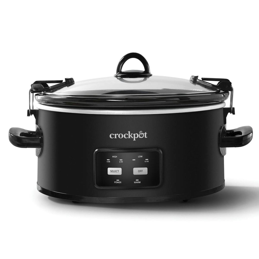 Crock-Pot One-Touch Control 6-Quart Cook & Carry Slow Cooker, Matte Black — Product Information — Item Information Hj