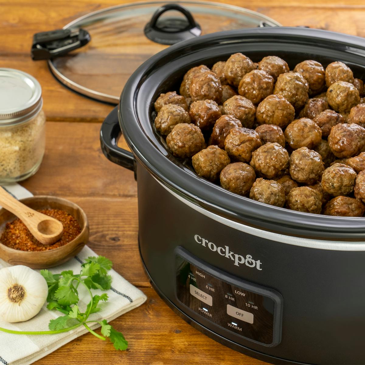 Crock-Pot One-Touch Control 6-Quart Cook & Carry Slow Cooker, Matte Black — Product Information — Item Information Hj