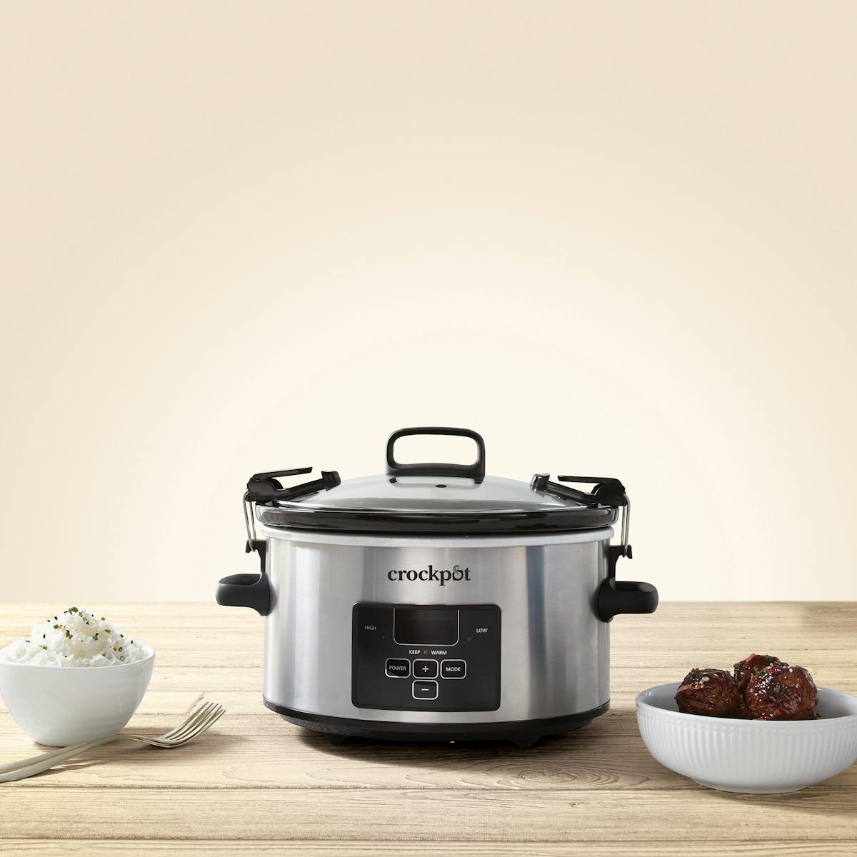 Crock-Pot Programmable 4-Quart Cook & Carry Slow Cooker, Stainless Steel — Product Details — Product Facts Gb