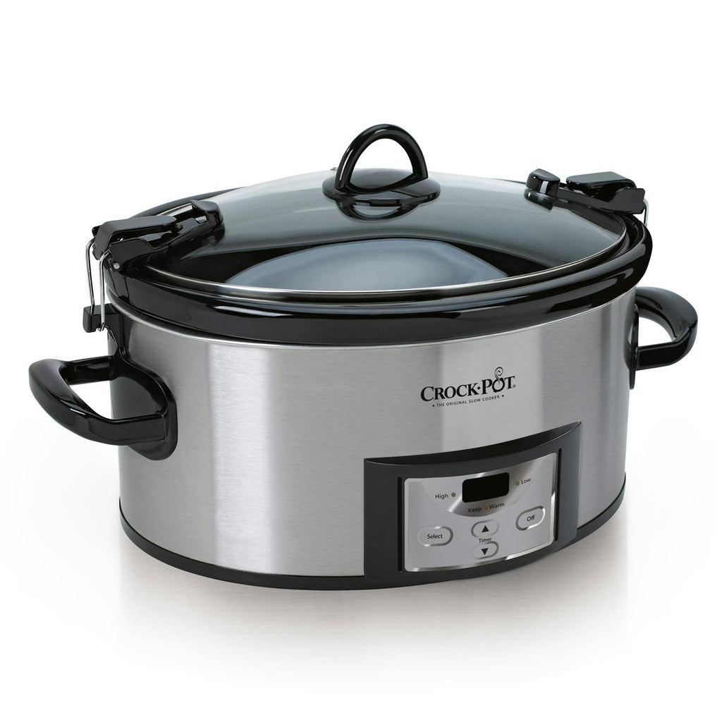 Crock-Pot Programmable 6.0-Quart Cook & Carry Slow Cooker, Stainless Steel — Product Details — Product Details j0