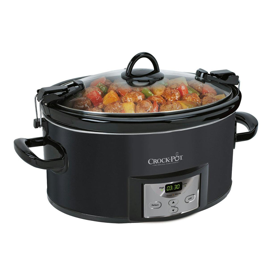 Crock-Pot Programmable 7-Quart Cook & Carry Slow Cooker, Black | Product Overview — Full Product Details Od