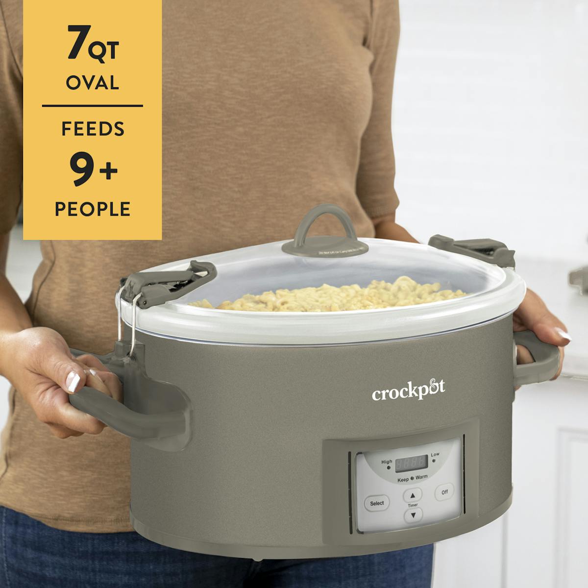 Crock-Pot Programmable 7-Quart Cook and Carry Slow Cooker, Grey — Product Information — Product Information kO