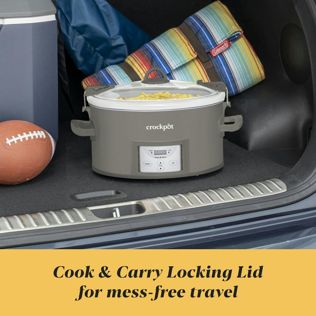 Crock-Pot Programmable 7-Quart Cook and Carry Slow Cooker, Grey — Product Information — Product Information kO