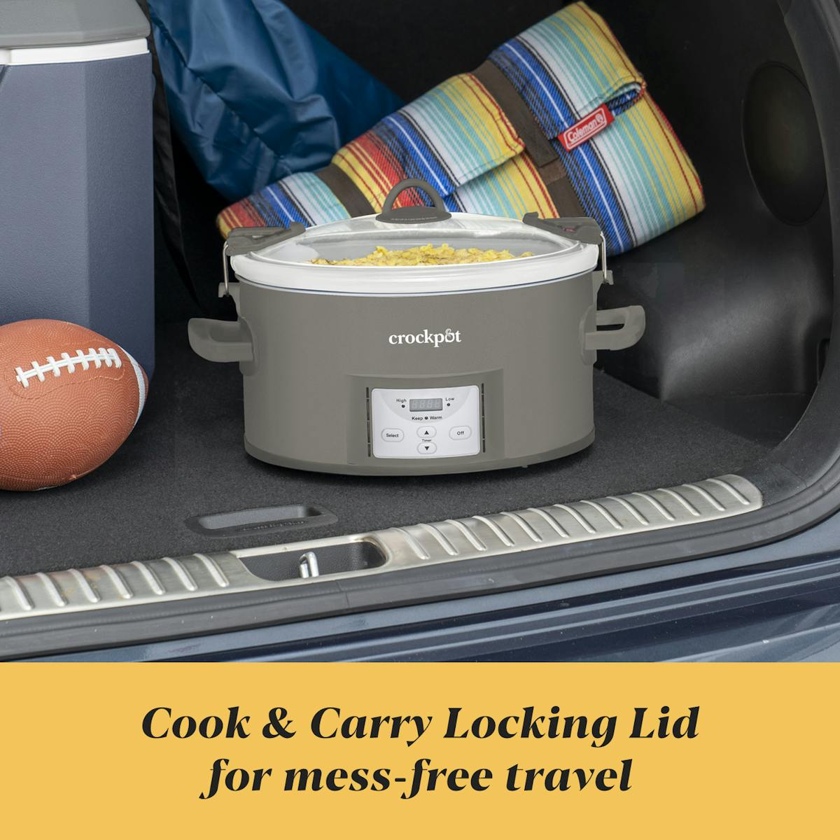 Crock-Pot Programmable 7-Quart Cook and Carry Slow Cooker, Grey — Product Information — Product Information kO