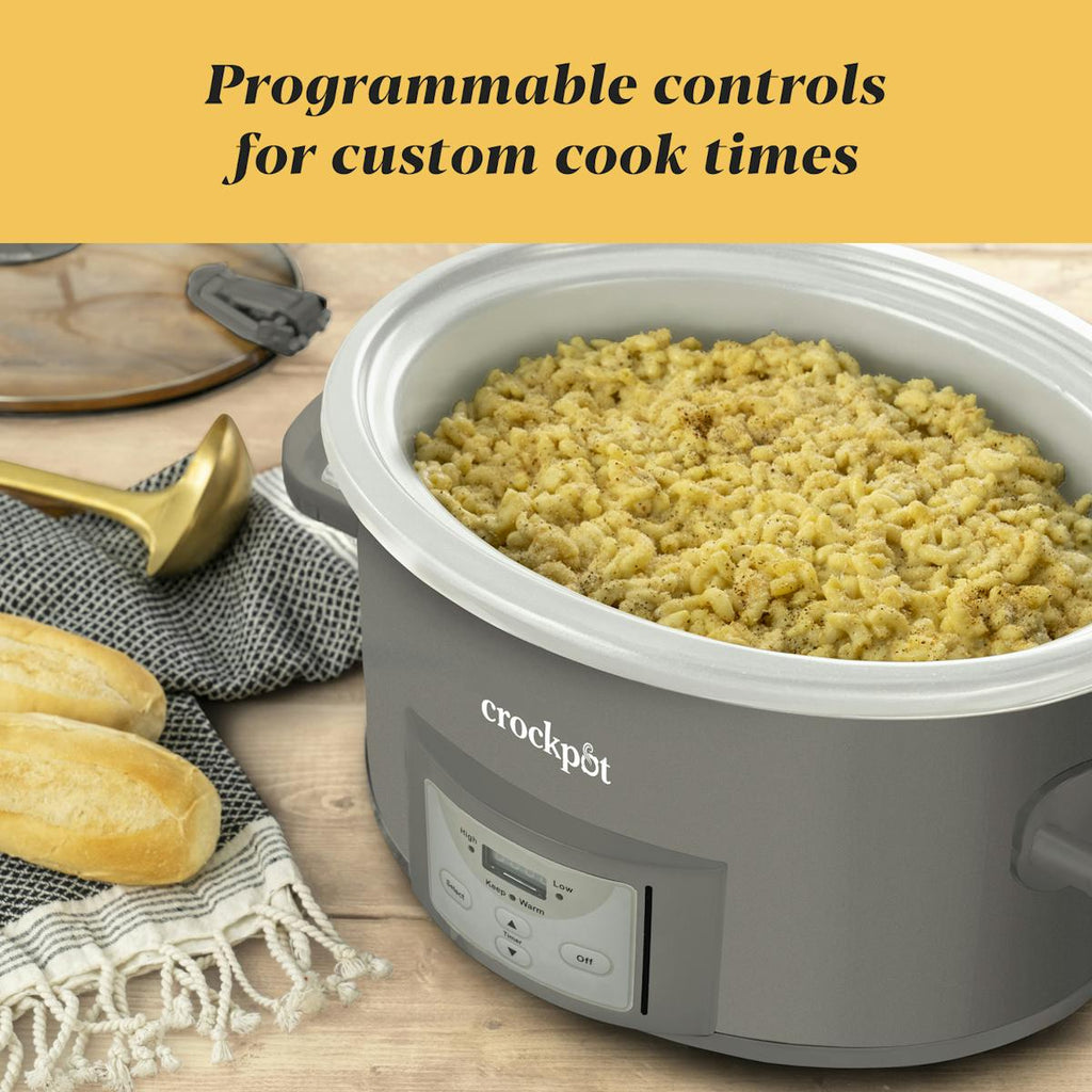 Crock-Pot Programmable 7-Quart Cook and Carry Slow Cooker, Grey — Product Information — Product Information kO