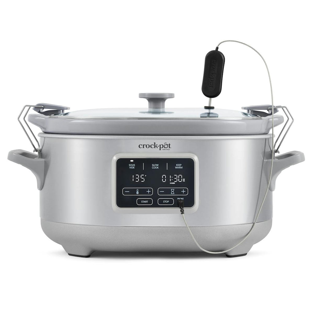 Crock-Pot Programmable 7-Quart Cook & Carry Slow Cooker with Sous Vide, Stainless Steel — Product Details — Details and Specifications 0q