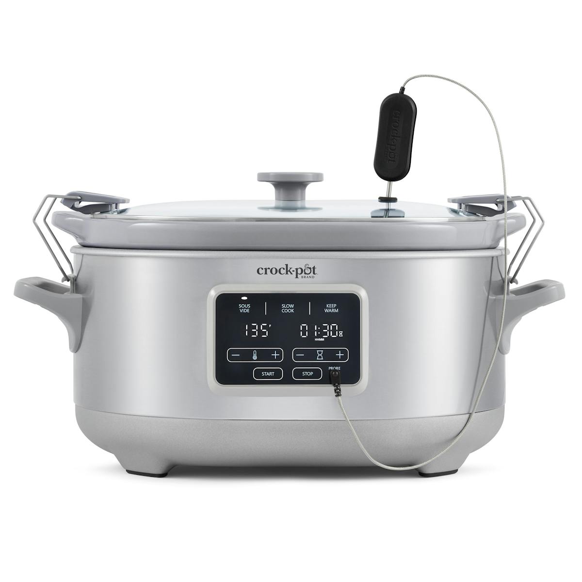 Crock-Pot Programmable 7-Quart Cook & Carry Slow Cooker with Sous Vide, Stainless Steel — Product Details — Details and Specifications Mz
