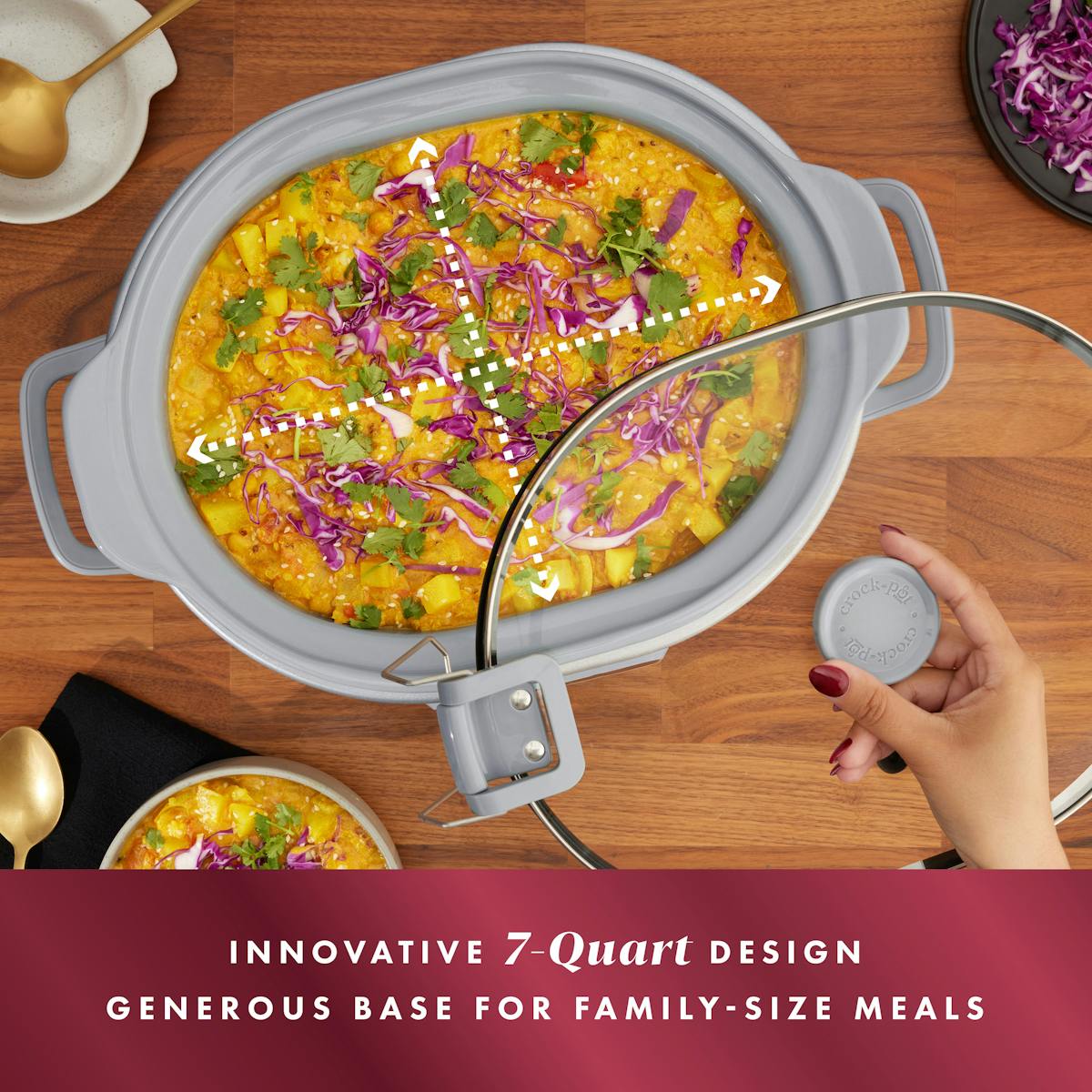 Crock-Pot Programmable 7-Quart Cook & Carry Slow Cooker with Sous Vide, Stainless Steel — Product Details — Details and Specifications Mz