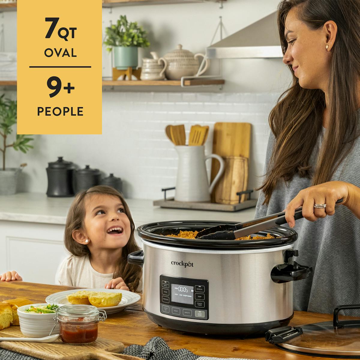 Crock-Pot Programmable 7-Quart MyTime Cook & CarrySlow Cooker, Stainless Steel | Item Details | Product Overview wu