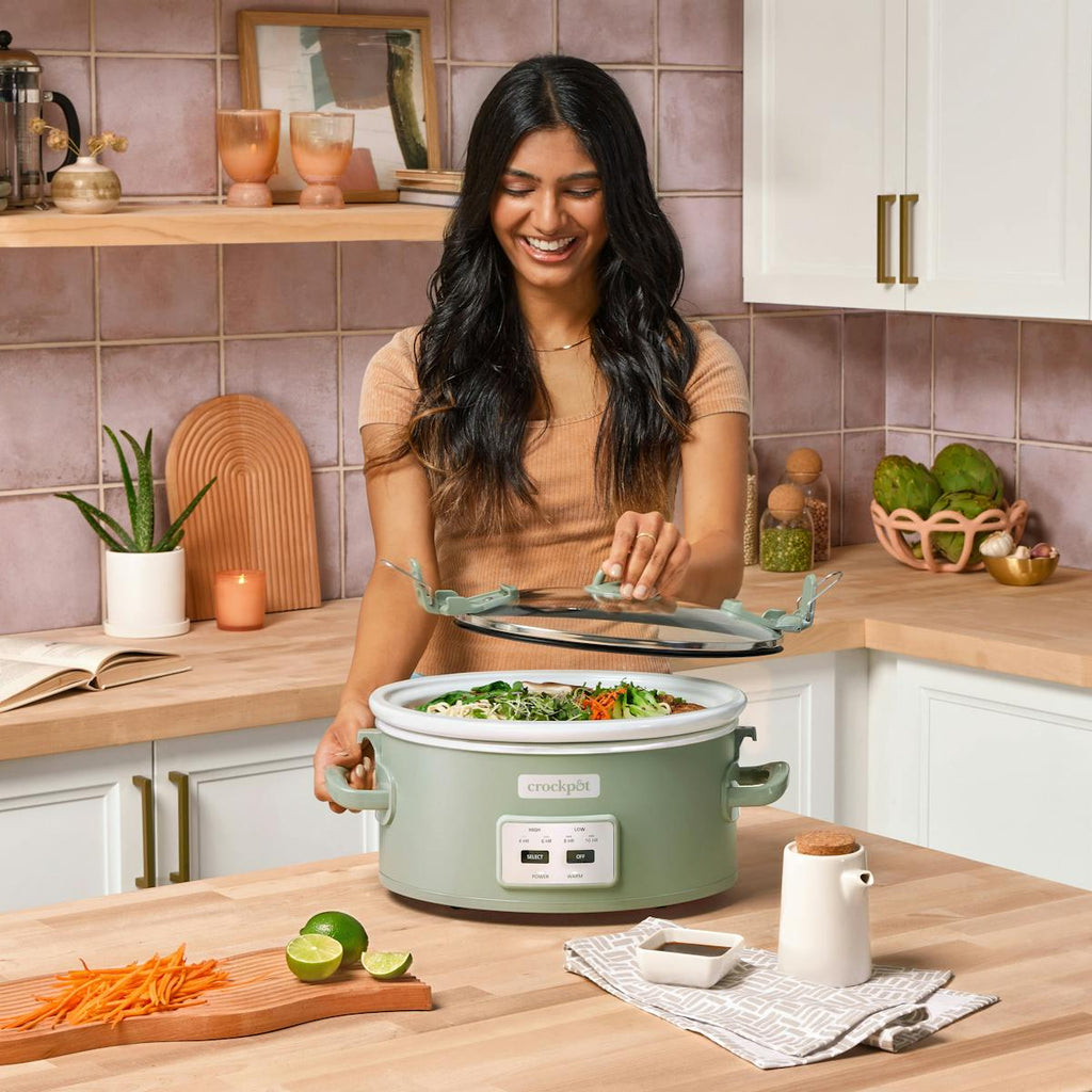 Crock-Pot Programmable Design Series 6-Quart Cook & Carry Slow Cooker, Moonshine — Product Information | Product Guide sx