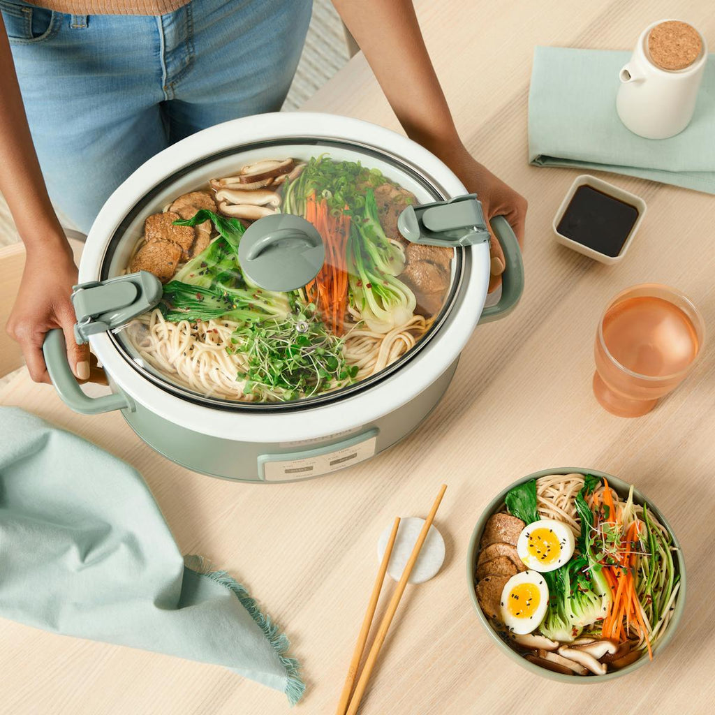 Crock-Pot Programmable Design Series 6-Quart Cook & Carry Slow Cooker, Moonshine — Product Information | Product Guide sx